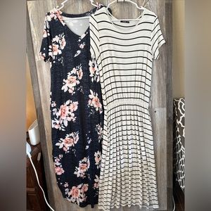 Lot of two maxi dresses with pockets, Large